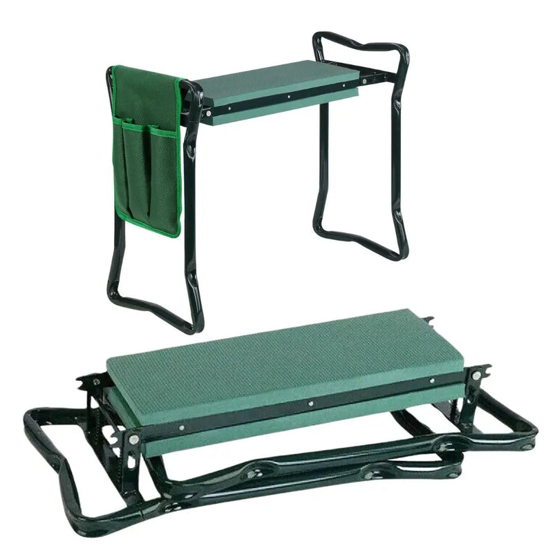 Folding Garden Kneeler & Seat with Tool Pouch product photo — EasyGardenTools