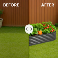 Easygardentools™ Galvanised Steel Raised Garden Bed