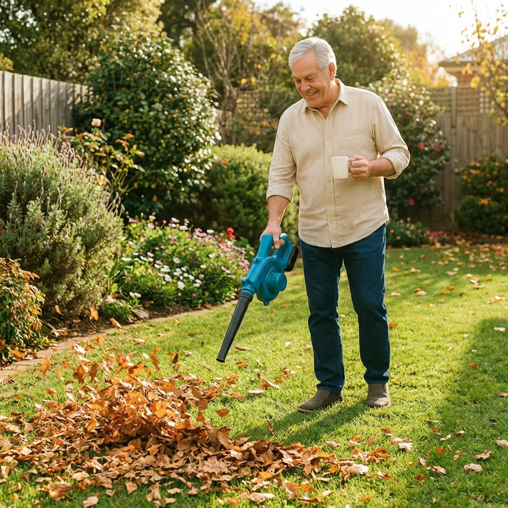 Electric Leaf Blower + 2 Free Batteries
