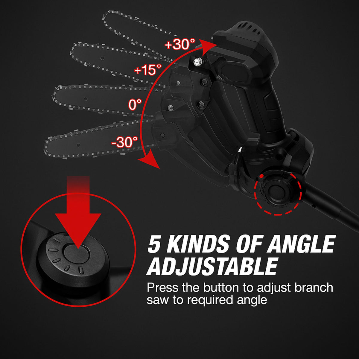 Easygardentools™ Extendable 2-in-1 Mini Chainsaw Kit + 2 FREE Batteries