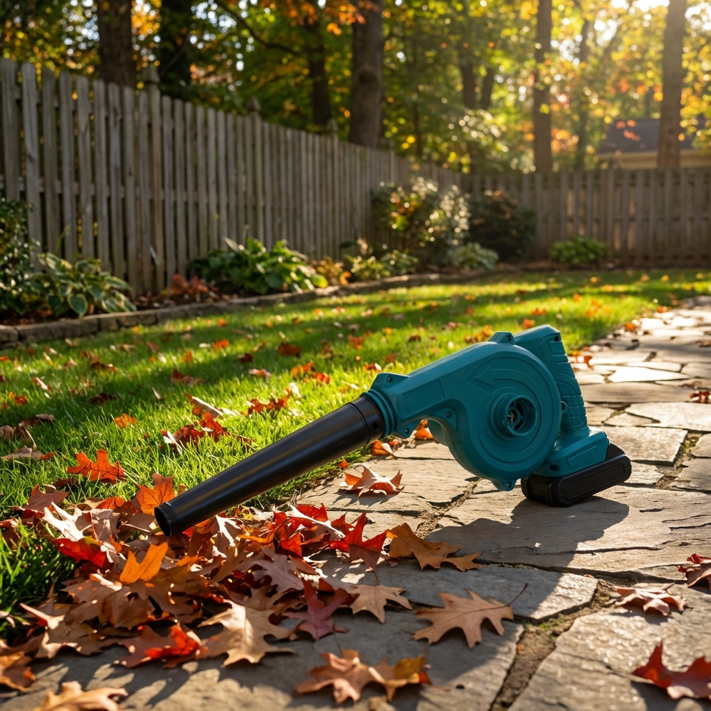 Electric Leaf Blower + 2 Free Batteries