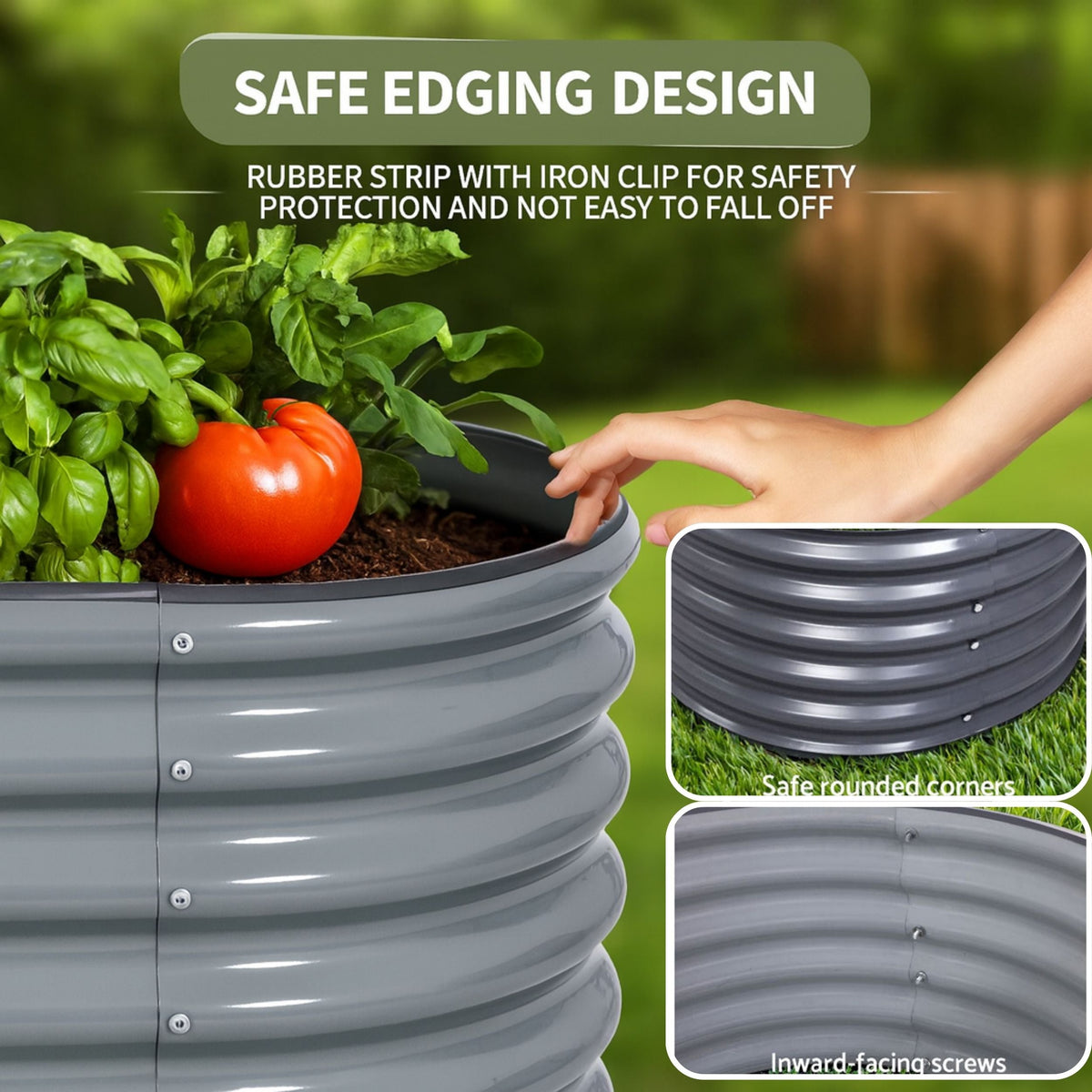 Easygardentools™ Galvanised Steel Raised Garden Bed