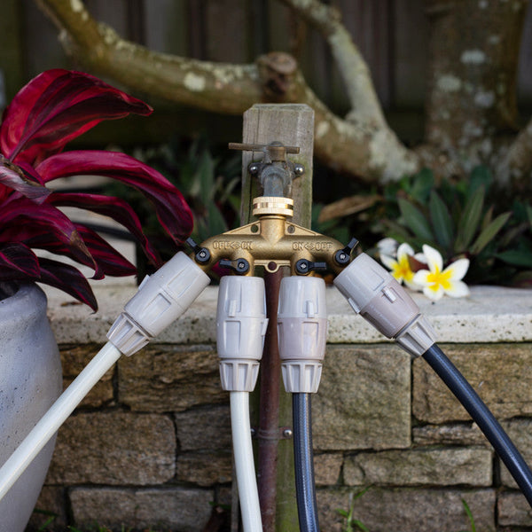 4-Way Brass Tap Adapter