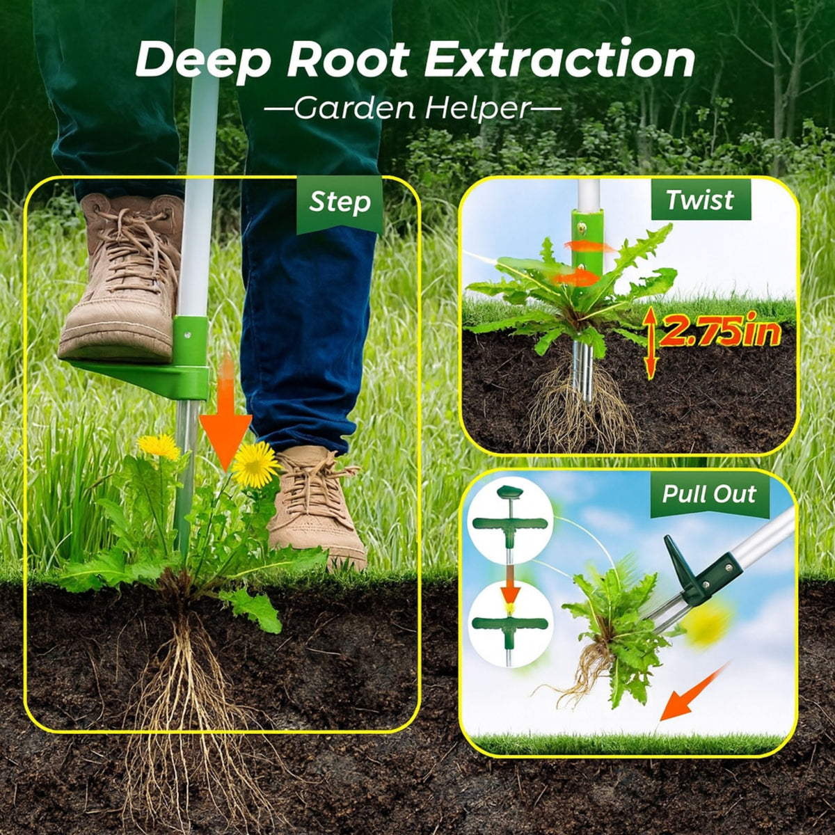 Easygardentools™ Stand Up Weed Puller