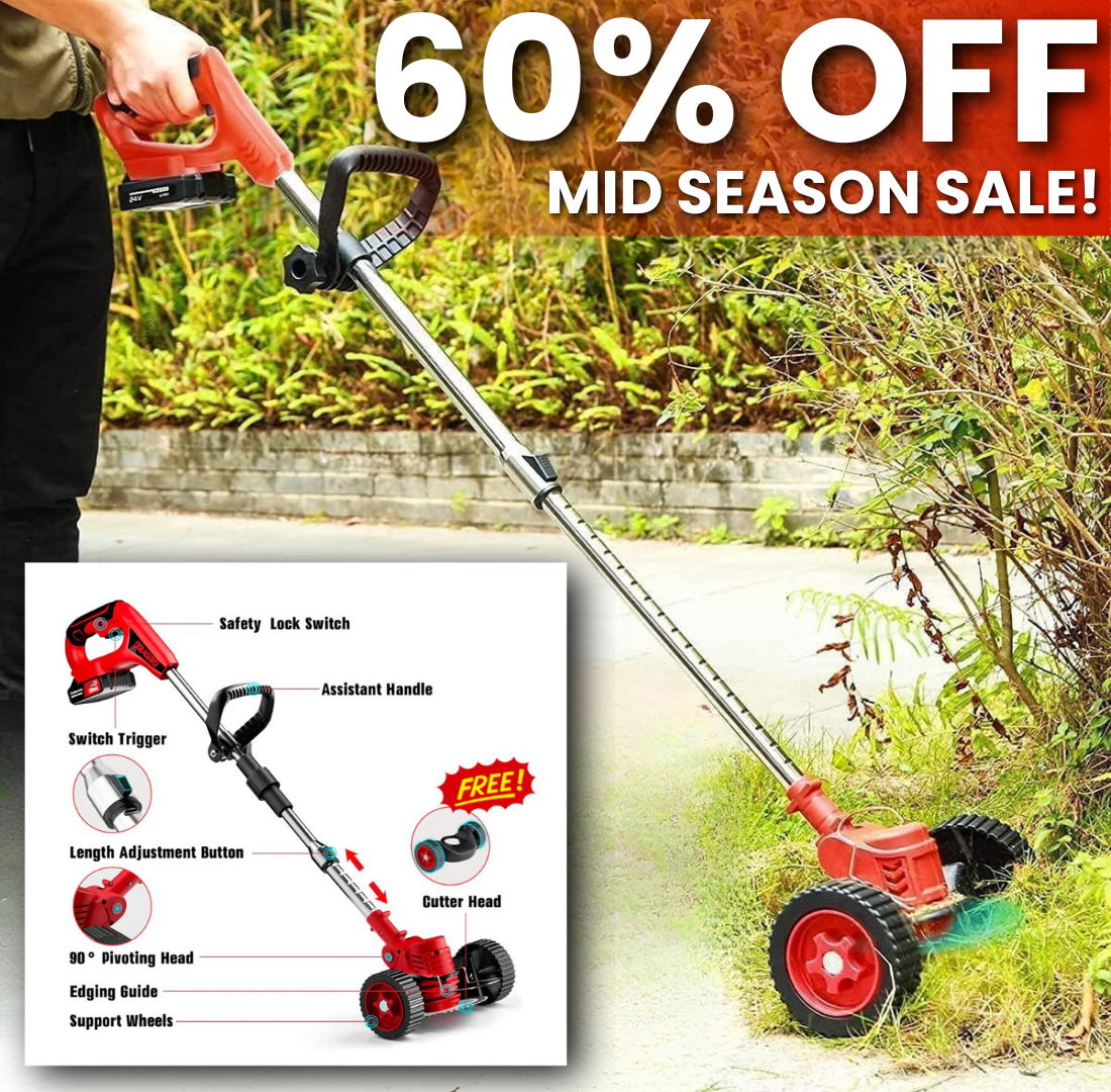 GardenMateâ„?- 3 in 1 Cordless Electric Grass Lawn Mower