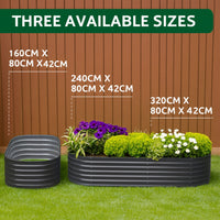 Easygardentools™ Galvanised Steel Raised Garden Bed