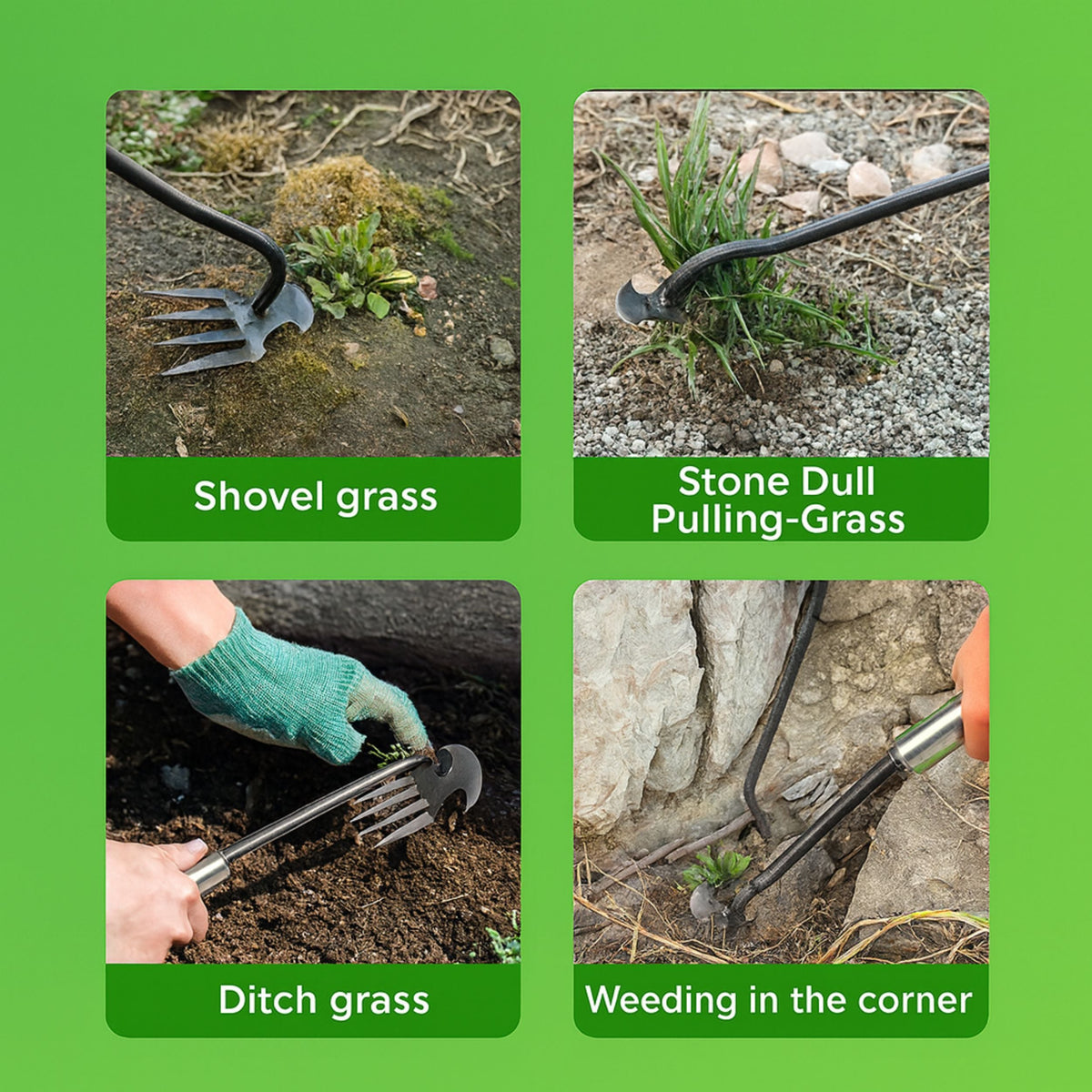 Easygardentools™ Weed Remover Rake