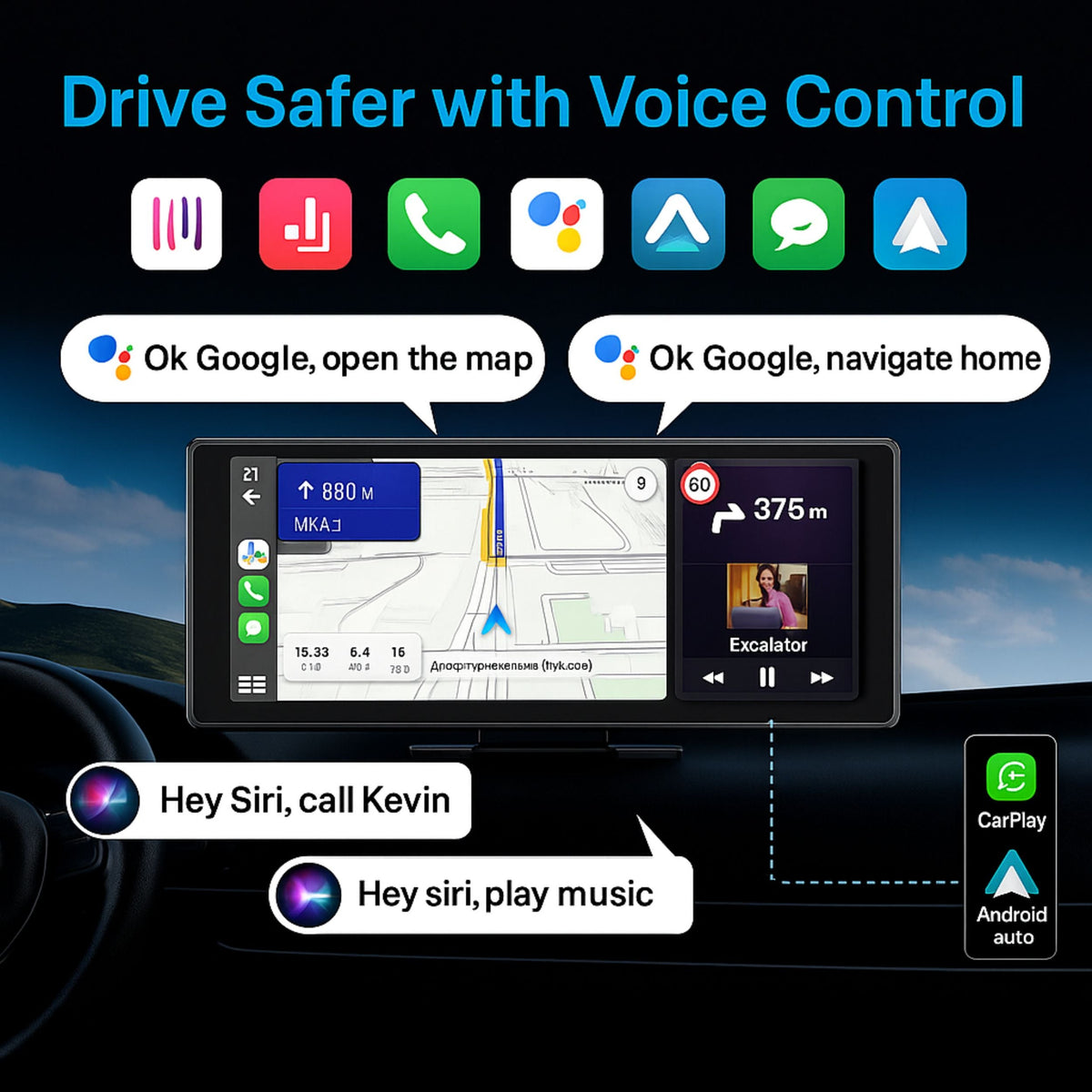 Easygardentools™ CarPlay Ultra Max - FREE Reverse Camera