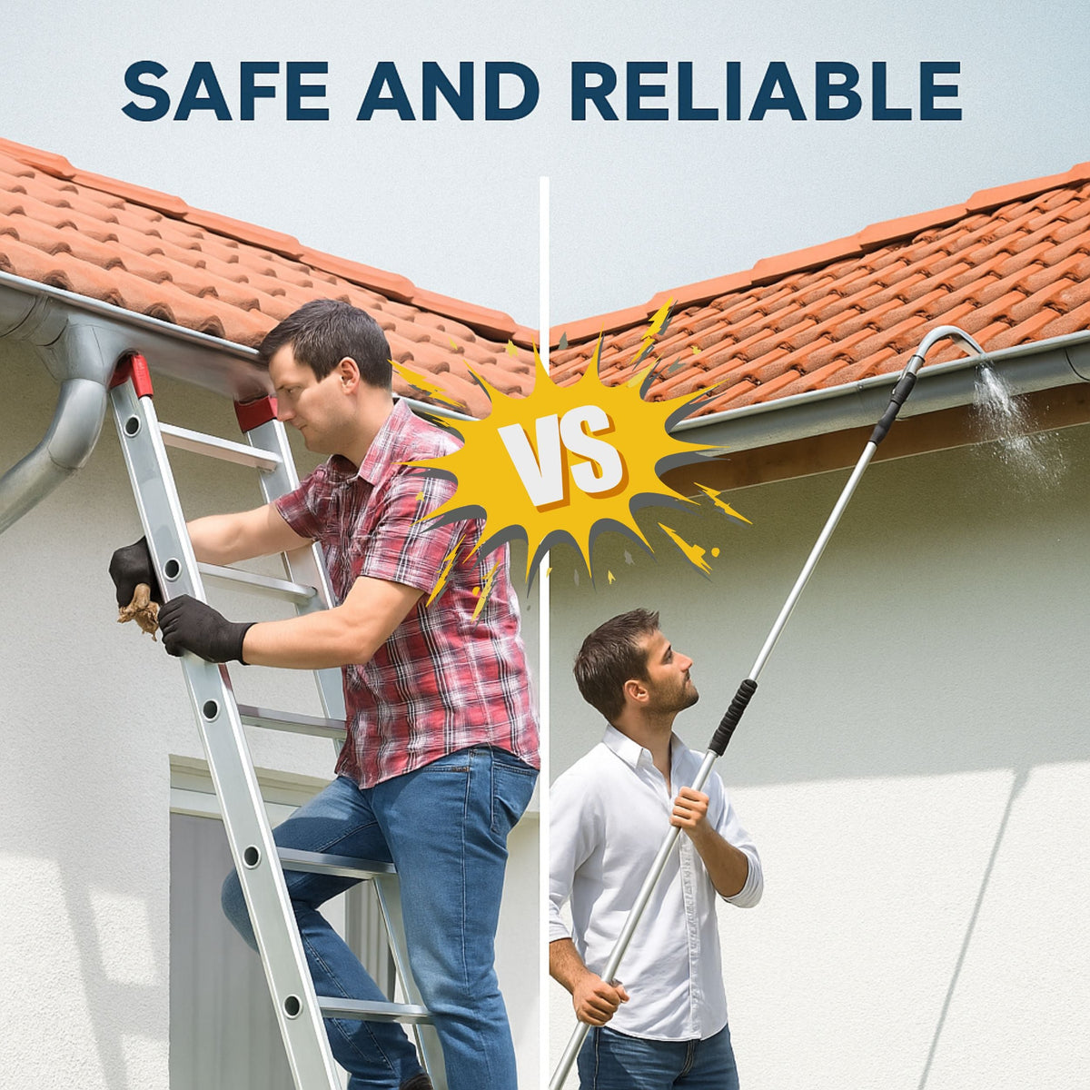 Easygardentools™ Telescopic Gutter Cleaner + FREE Brush