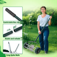 Easygardentools™ Rolling Lawn Aerator