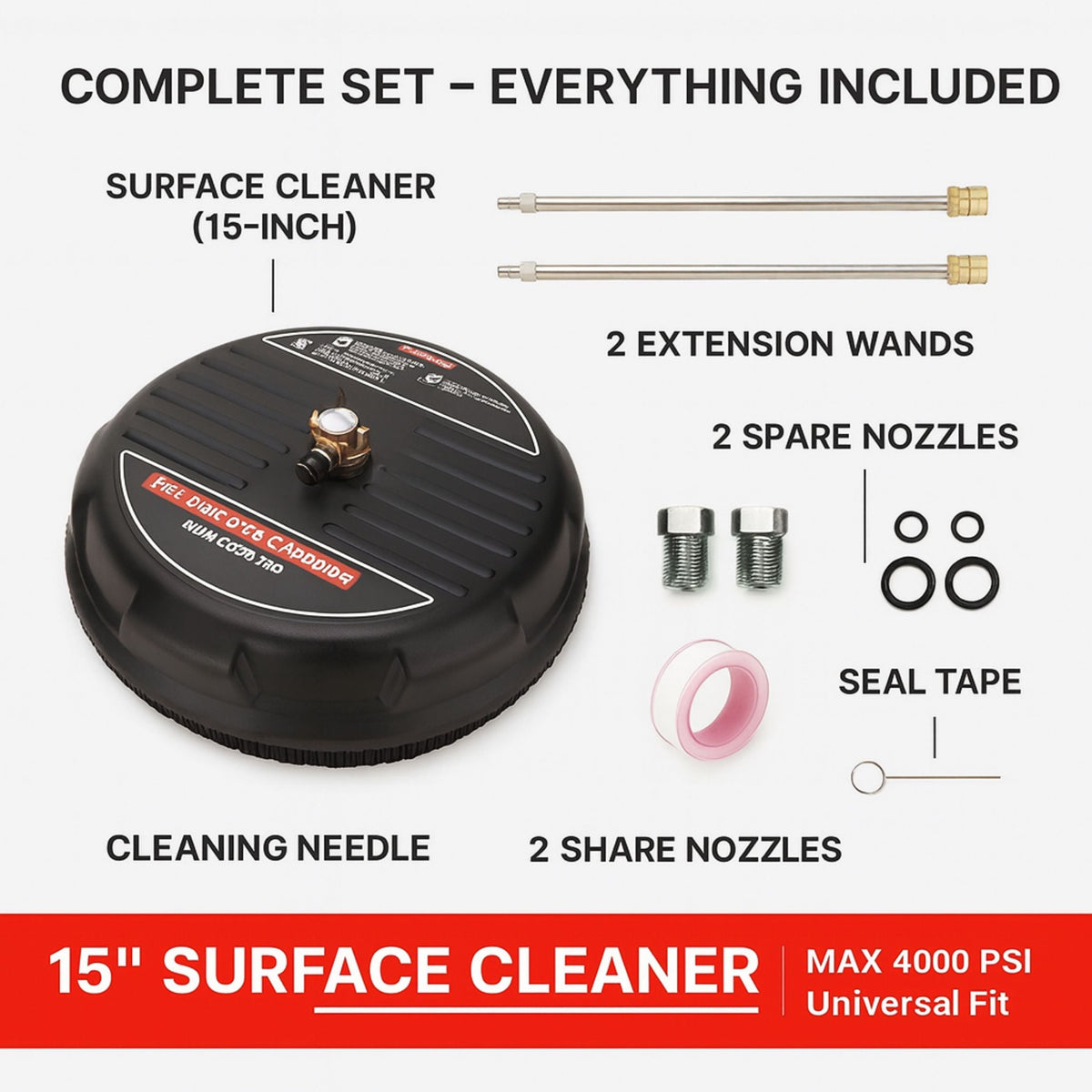 Easygardentools™ 15-Inch Pressure Washer