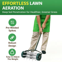 Easygardentools™ Rolling Lawn Aerator