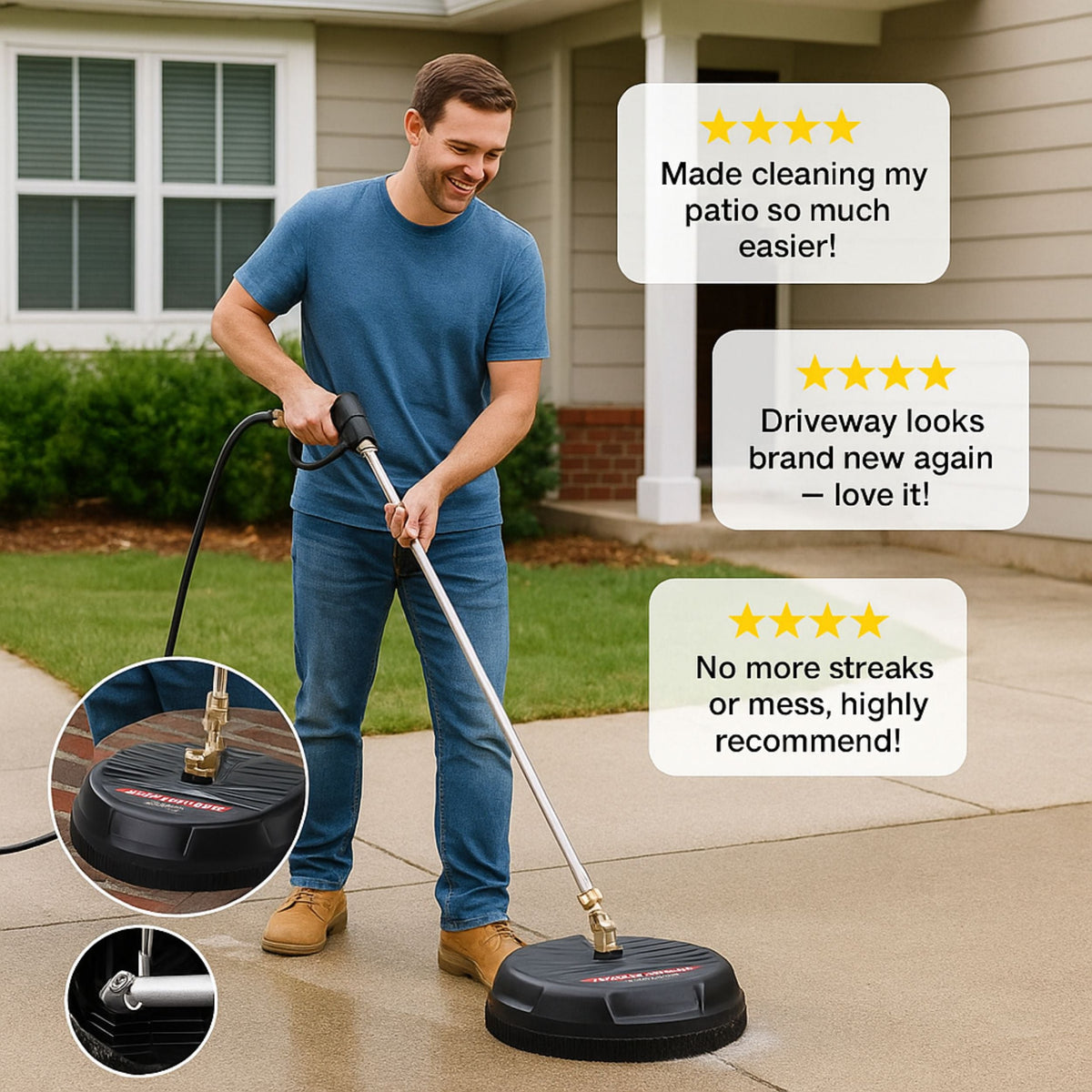 Easygardentools™ 15-Inch Pressure Washer