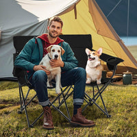 Double Camping Chair, 2-Person Outdoor Folding Love seat