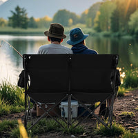Double Camping Chair, 2-Person Outdoor Folding Love seat