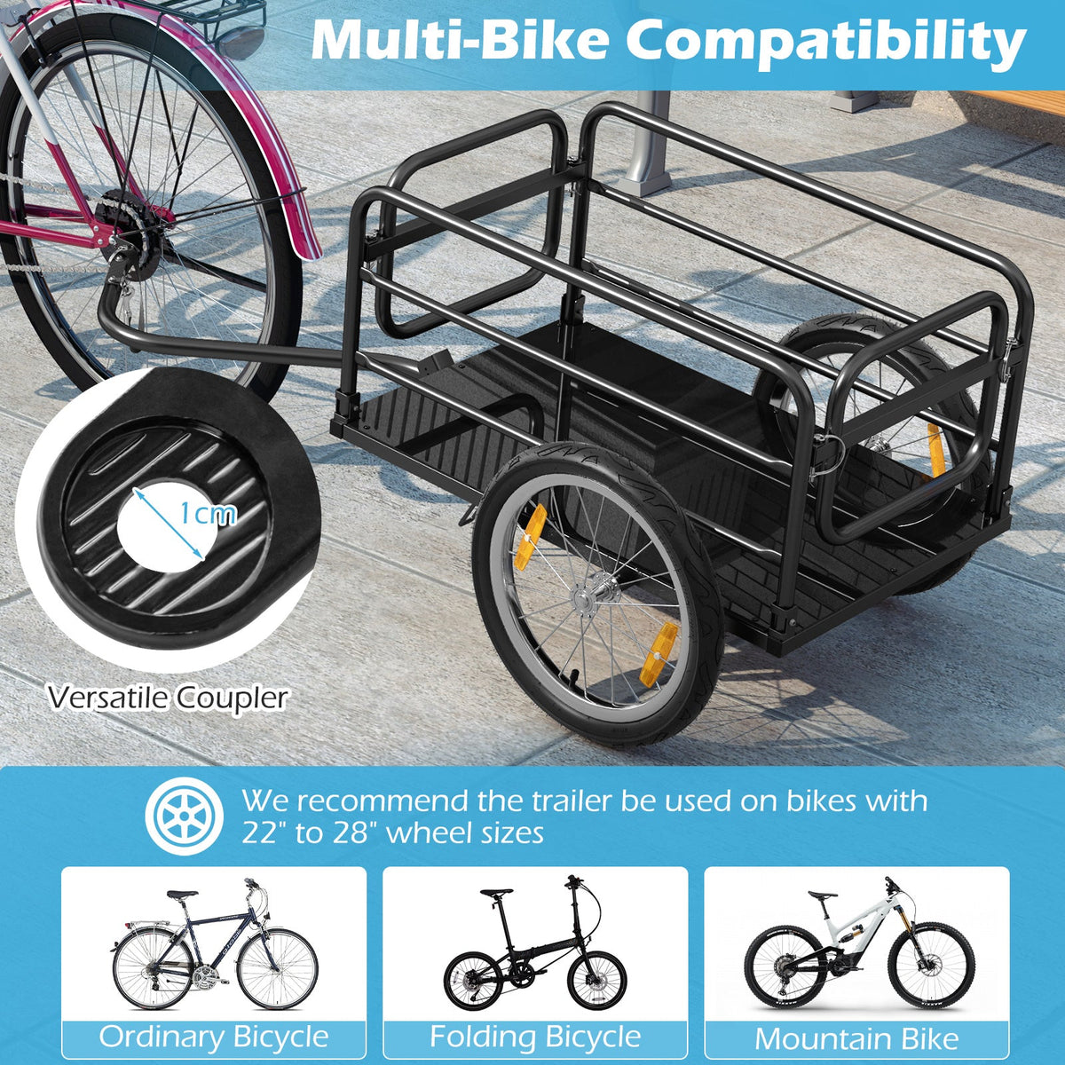 Bicycle Trailer w/Foldable frame