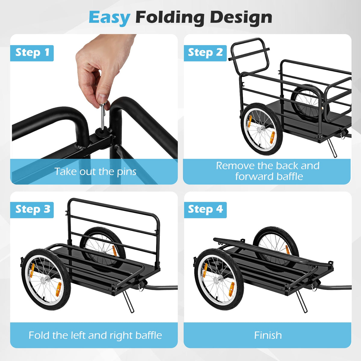 Bicycle Trailer w/Foldable frame