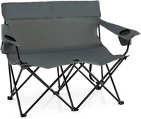 Double Camping Chair, 2-Person Outdoor Folding Love seat