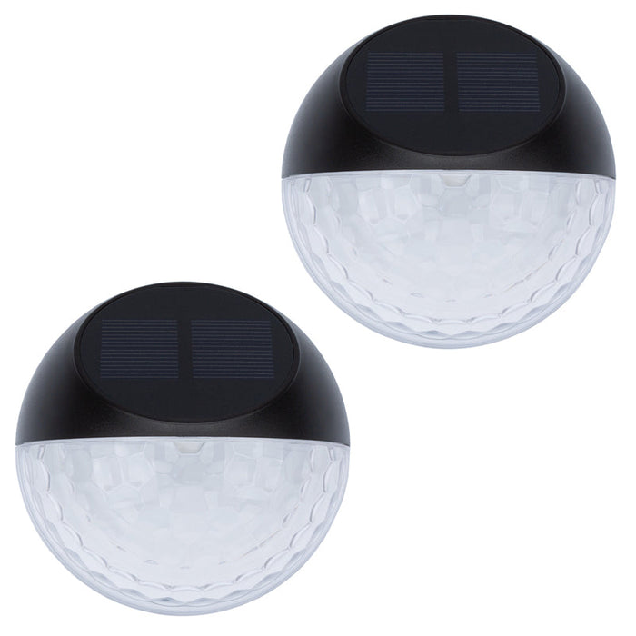 Round Solar Wall Lights | 1LED | 2 Pack | FLAIR