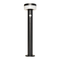 Black Stainless Steel Solar Bollard | Motion Sensor | MIDNIGHT
