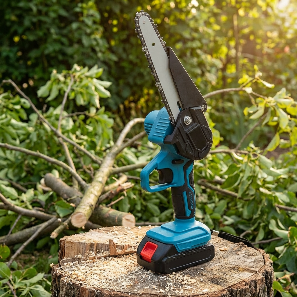 Easygardentools™ 6” Lightweight Mini Chainsaw Kit + 2 Free Batteries