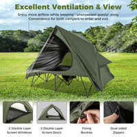 Foldable Outdoor Off-Ground Camping Combo, 2-Person Camping Cot Tent