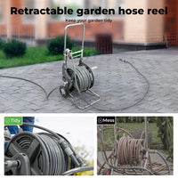 Ultimate Mobile Garden Hose Cart - 45m Heavy Duty Reel with Easy-Glide Wheels
