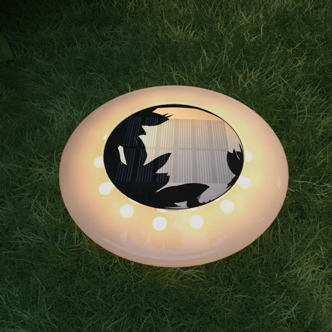 Easygardentools™ GlowDisc Solar Ground Light Pack