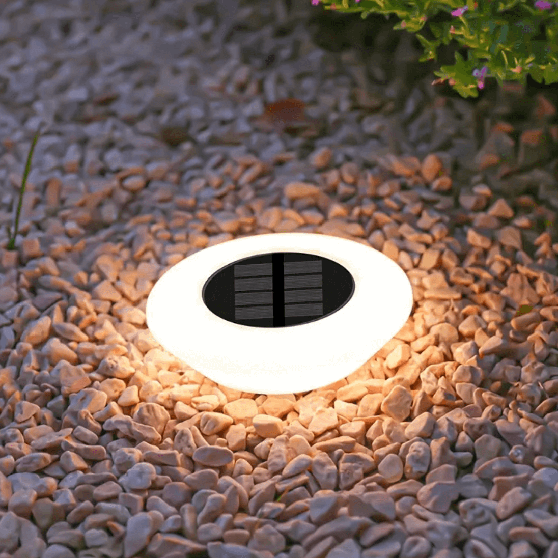 Easygardentools™ GlowDisc Solar Ground Light Pack