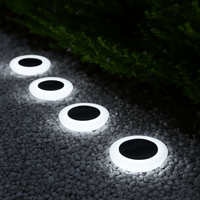 Easygardentools™ GlowDisc Solar Ground Light Pack