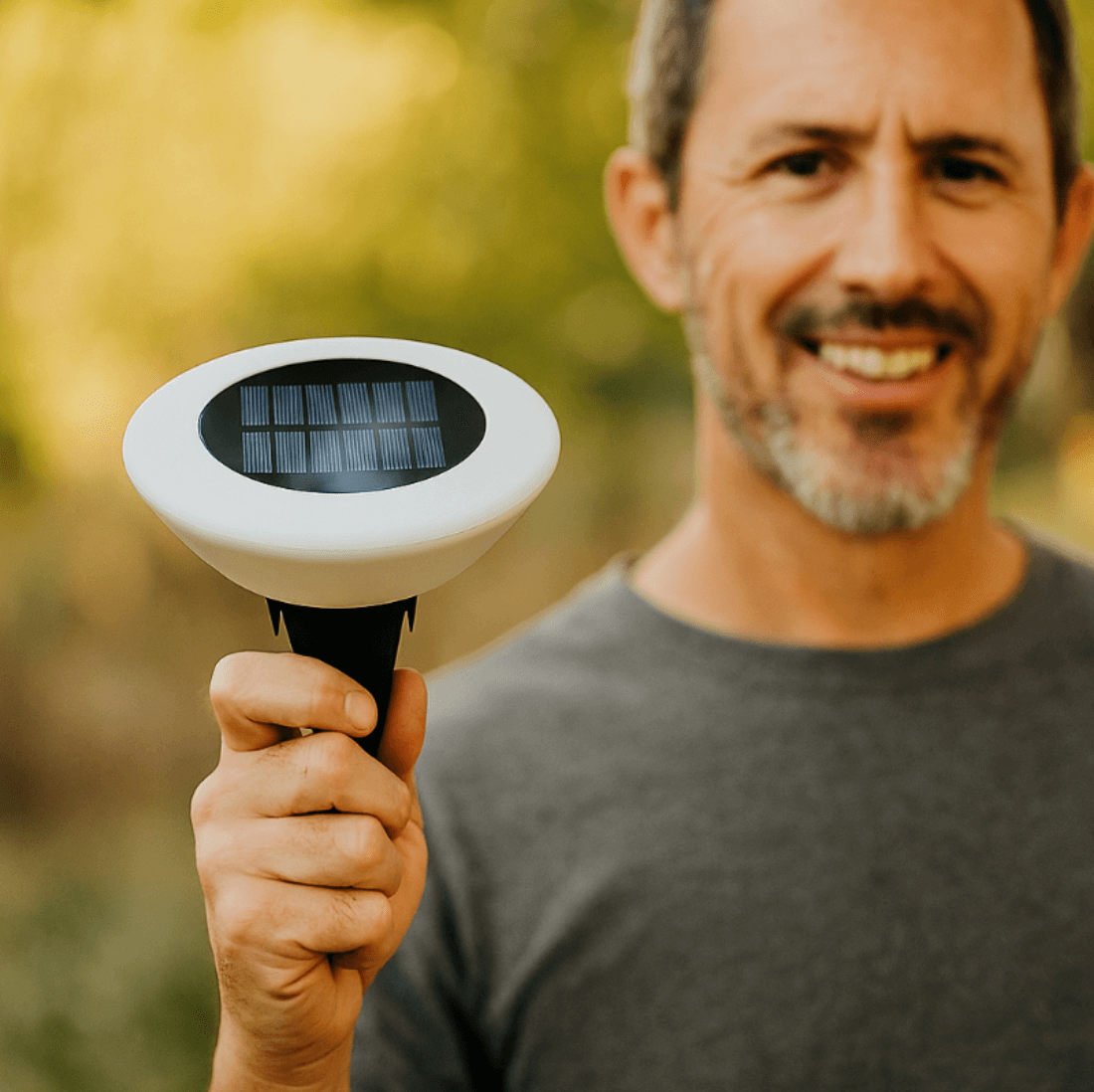 Easygardentools™ GlowDisc Solar Ground Light Pack