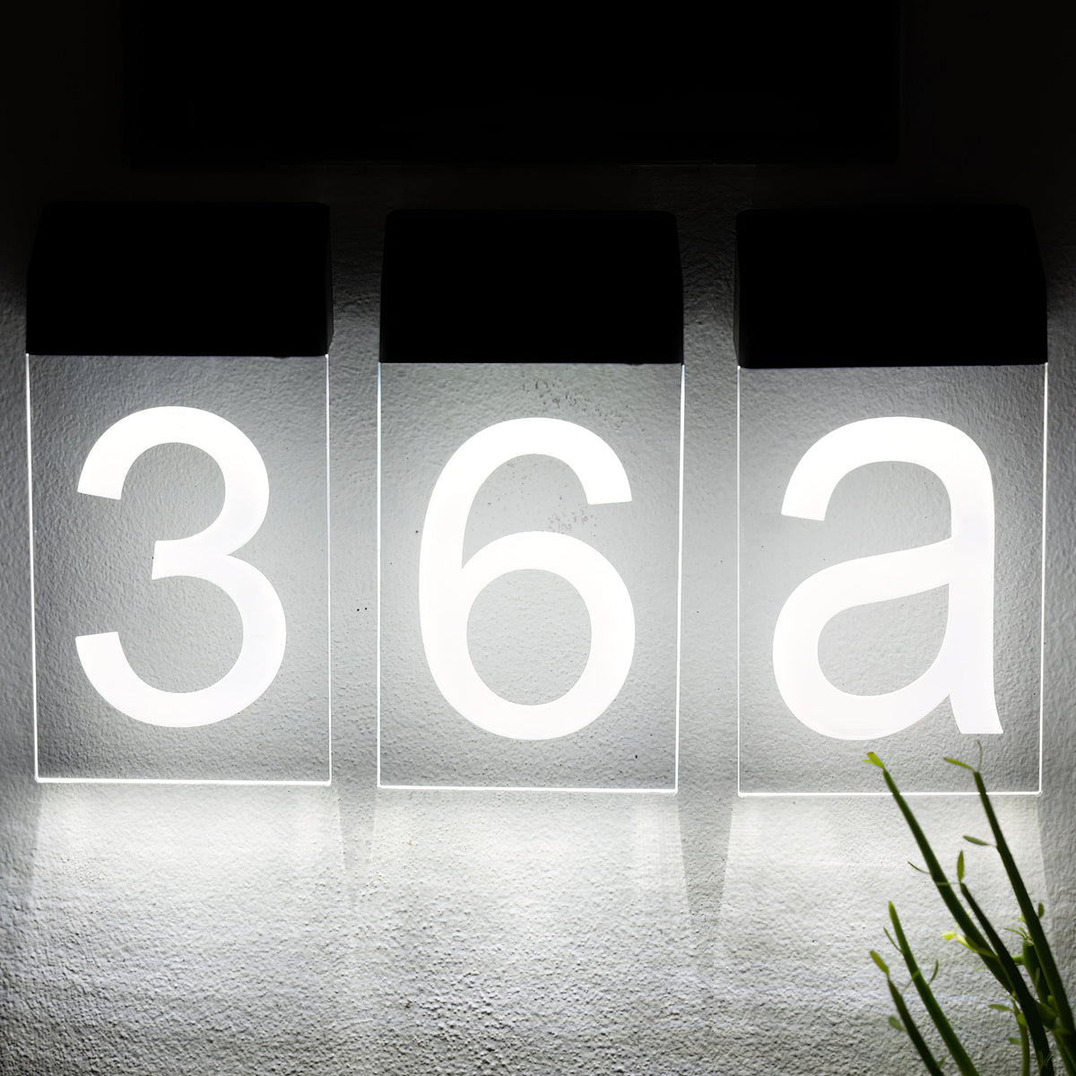 Solar Light Numbers Solar Illuminated House Numbers | 3 Colour Modes | AVENUE ...