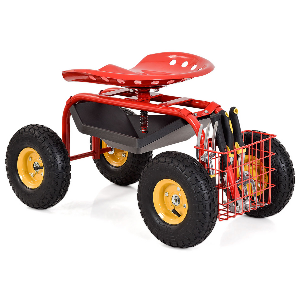 Easygardentools™ 360° Seated Garden Cart