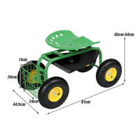 Easygardentools™ 360° Seated Garden Cart