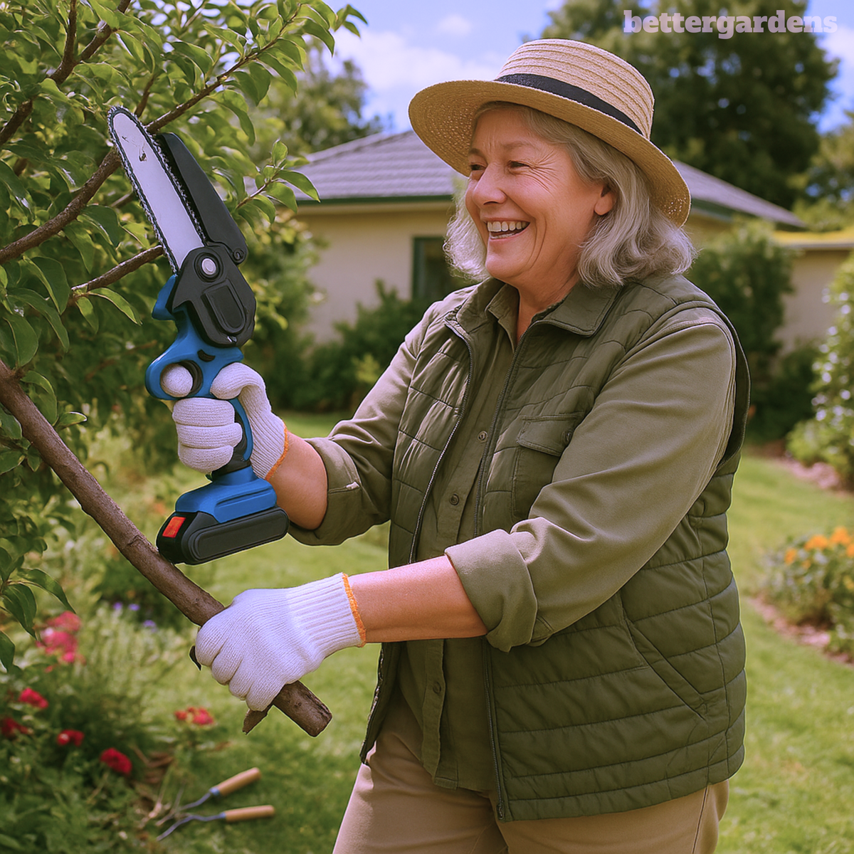Easygardentools™ 6” Lightweight Mini Chainsaw Kit + 2 Free Batteries