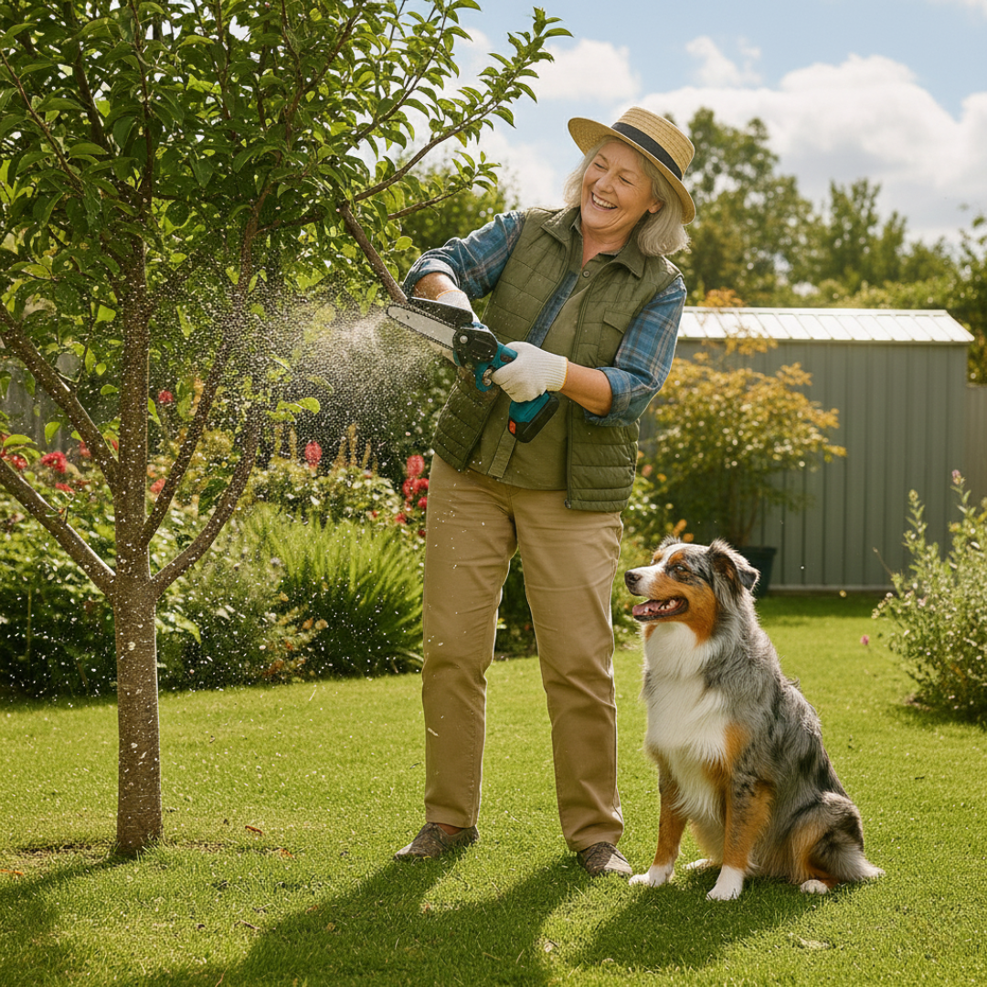 Easygardentools™ 6” Lightweight Mini Chainsaw Kit + 2 Free Batteries