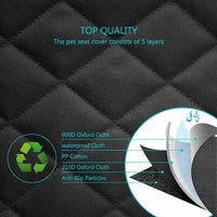 Waterproof Dog Car Seat Cover for Back Seat – Hammock Style with Mesh Window, Side Flaps & Seat Belt, Scratch-Resistant Pet Seat Cover for Cars, SUVs & Trucks (147×137cm)