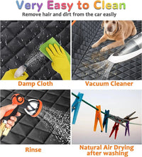 Waterproof Dog Car Seat Cover for Back Seat – Hammock Style with Mesh Window, Side Flaps & Seat Belt, Scratch-Resistant Pet Seat Cover for Cars, SUVs & Trucks (147×137cm)