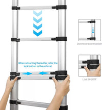 Telescopic Aluminium Ladder Extension Extendable Step