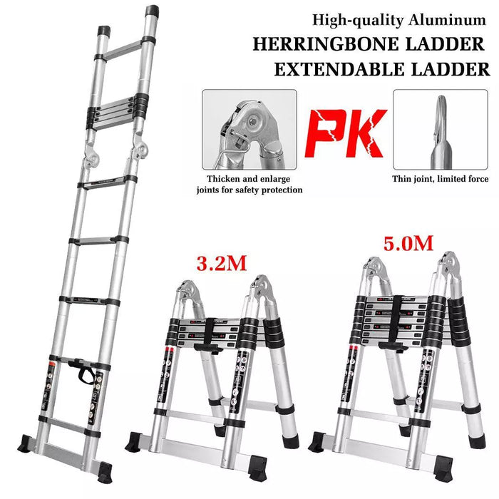 Telescopic Aluminium Ladder Extension Extendable Step