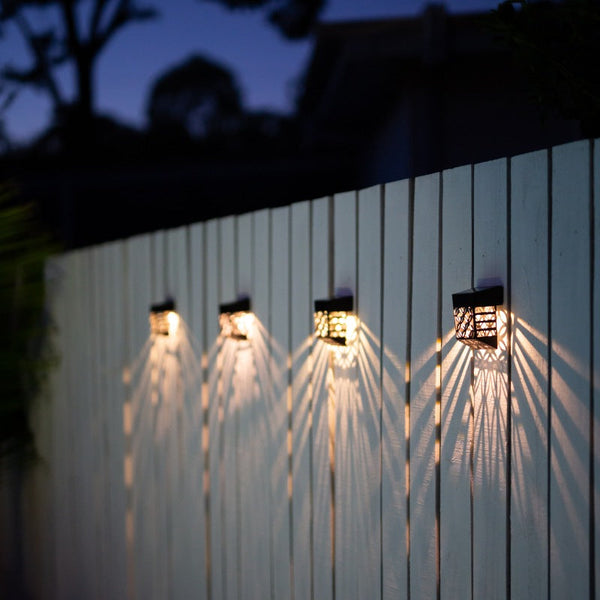 Patterned Solar Wall Light | 1LED | 4 Pack | ORBIT