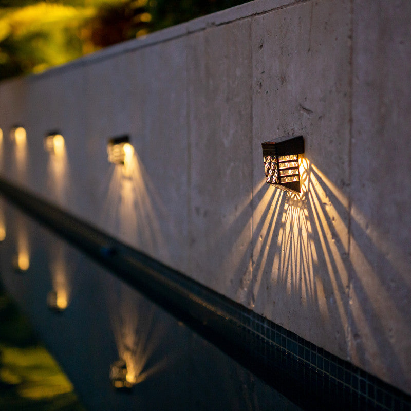 Patterned Solar Wall Light | 1LED | 4 Pack | ORBIT