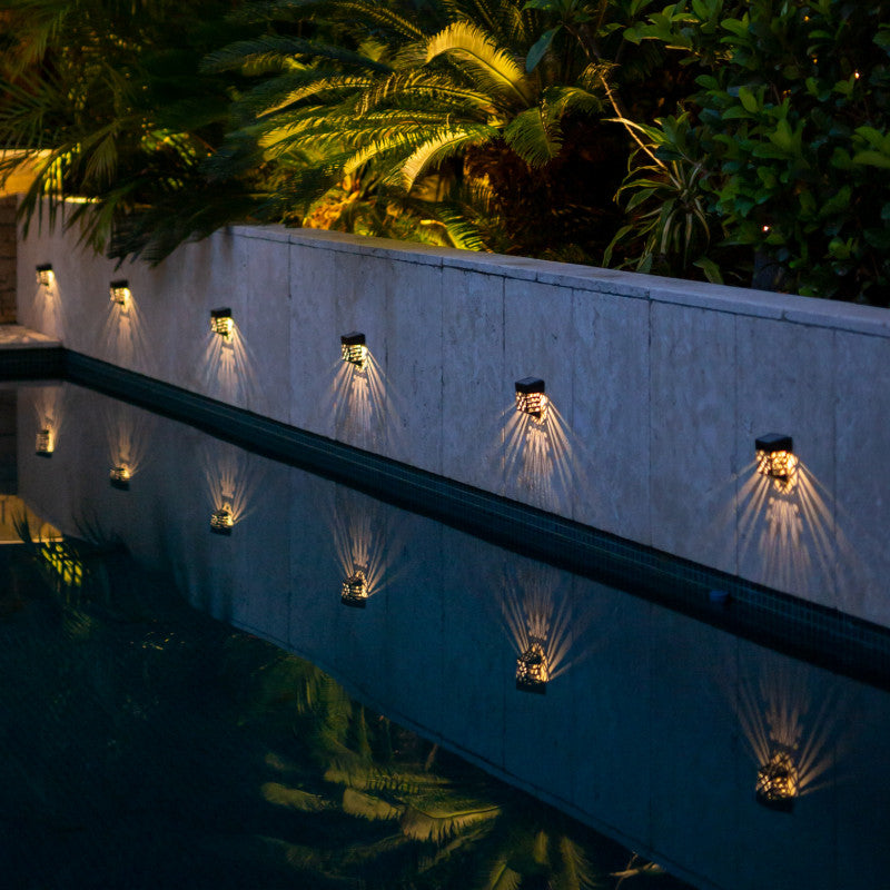 Patterned Solar Wall Light | 1LED | 4 Pack | ORBIT