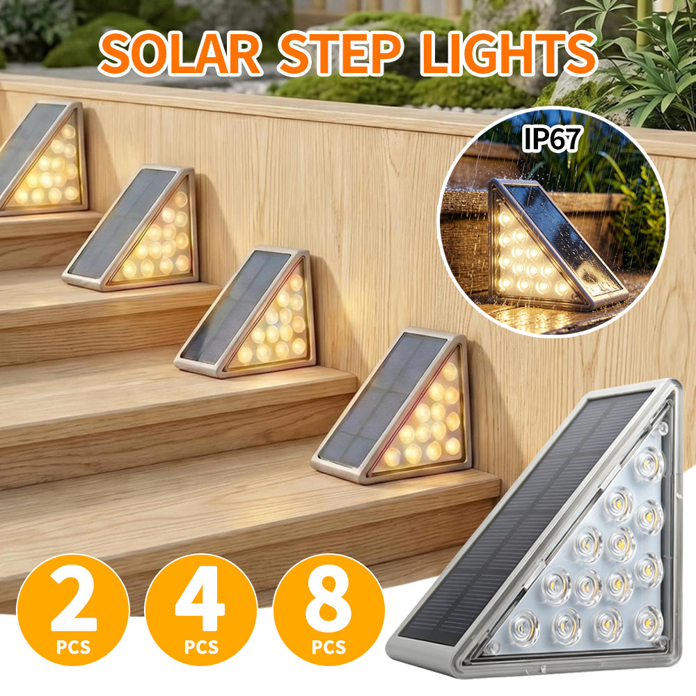 Solar triangular outdoor step lights — additional view 1