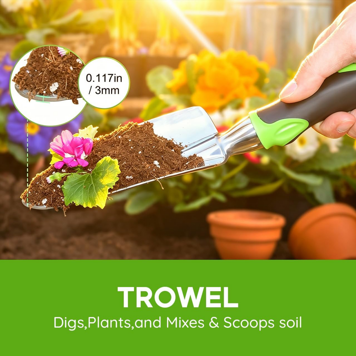 3-Piece Aluminium Garden Hand Tool Set – product details