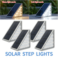 Solar triangular step lights for outdoor stairs — image 1