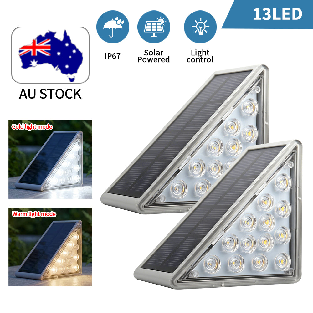 Solar triangular step lights for outdoor stairs — image 2