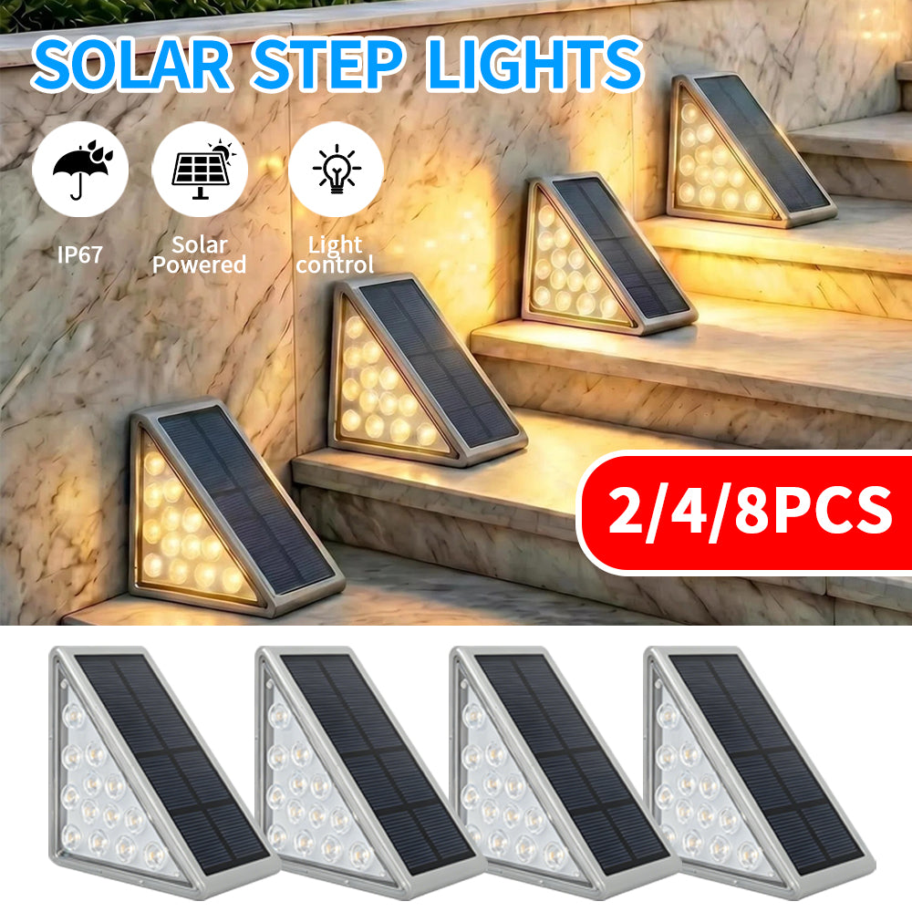 Solar triangular step lights for outdoor stairs — image 3