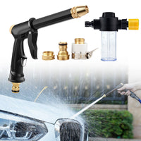 Adjustable Garden Hose Spray Gun & Foam Bottle Kit – product details