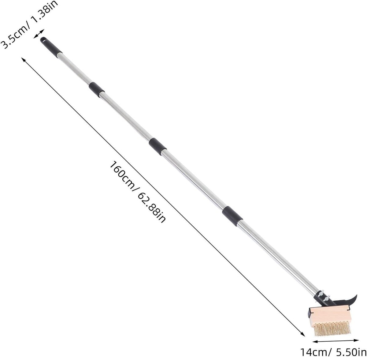 Long-Handle Patio Weed Scraper & Brush – 1.6m – product view